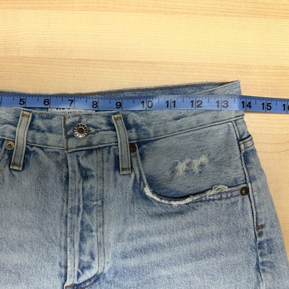 Agolde Parker Vintage Cut Off Shorts, Size 25 - Picture 6 of 9